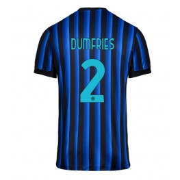 Inter Milan Denzel Dumfries #2 Thuis tenue 2025-26 Korte Mouw